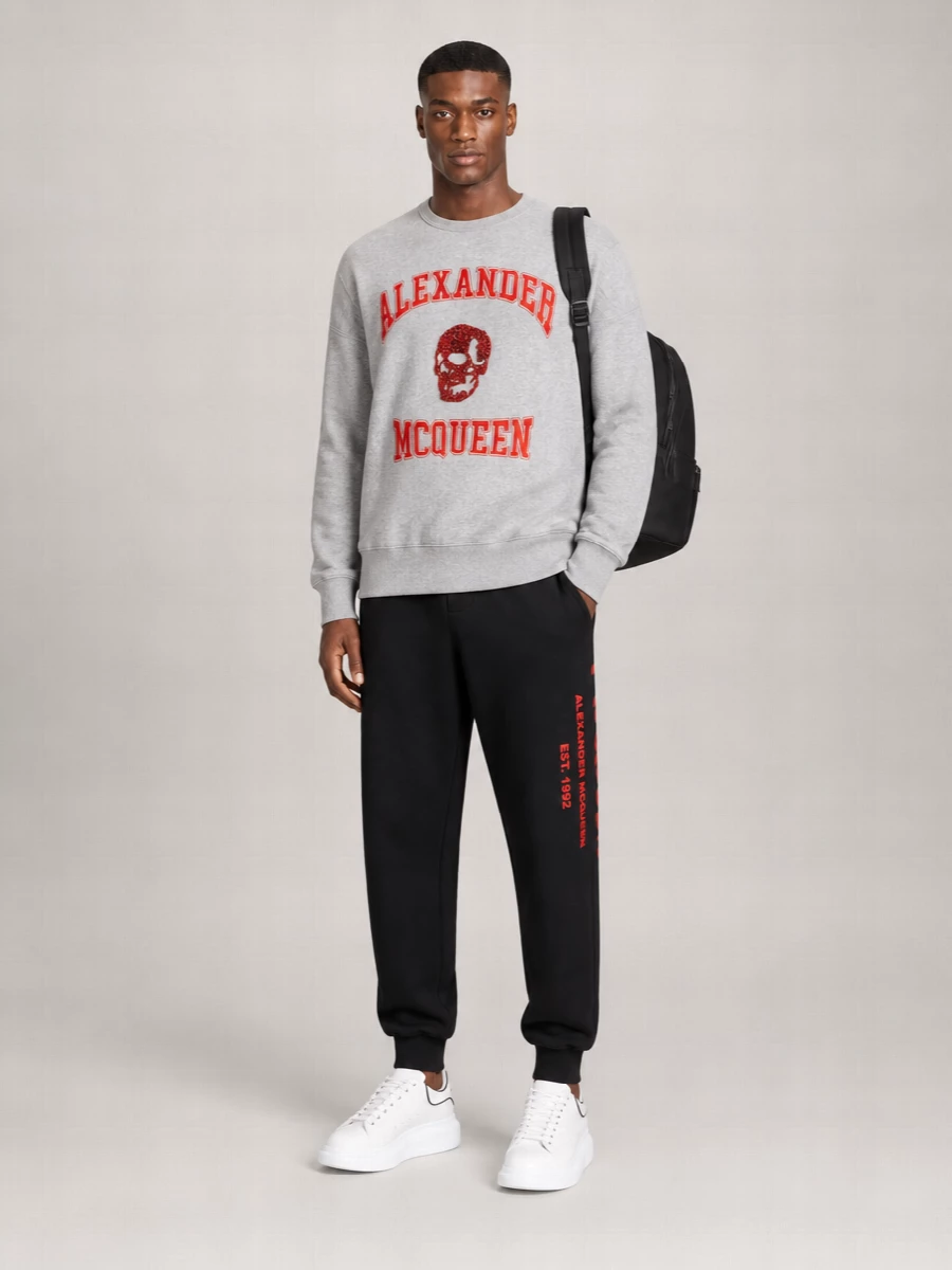 Alexander Mcqueen Cotton Oversized Ribbed Sweatshirt