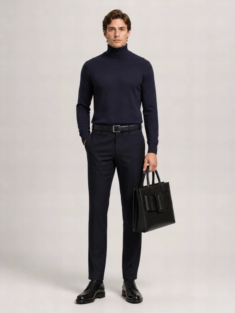 John Smedley Leather Tote Bag