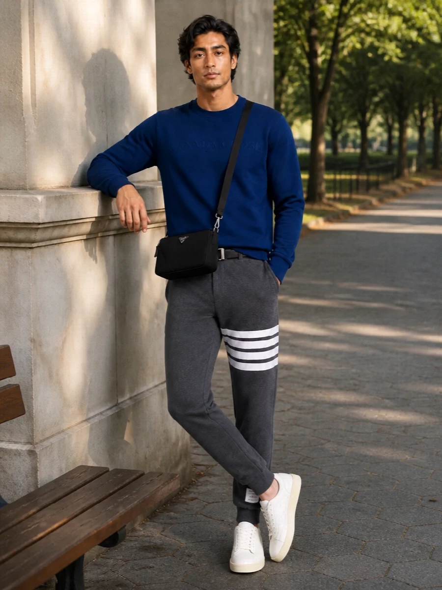 Canada goose sweatshirt thom browne joggers outfit