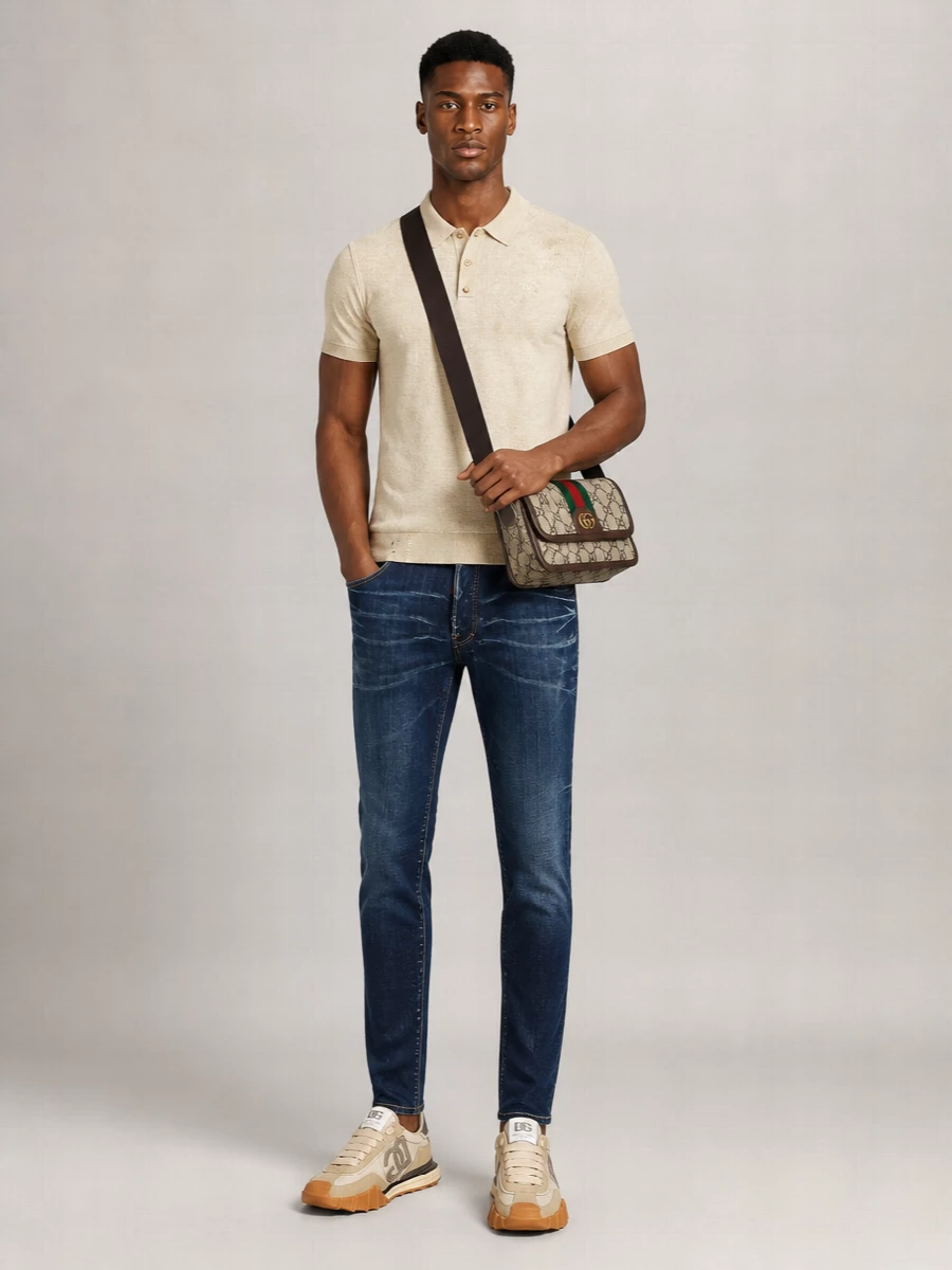 Gucci Canvas Mini Crossbody Bag