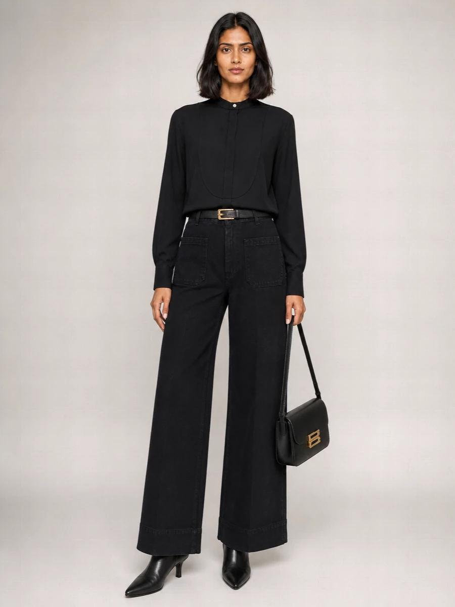 Victoria Beckham Denim Wide-Leg Jeans