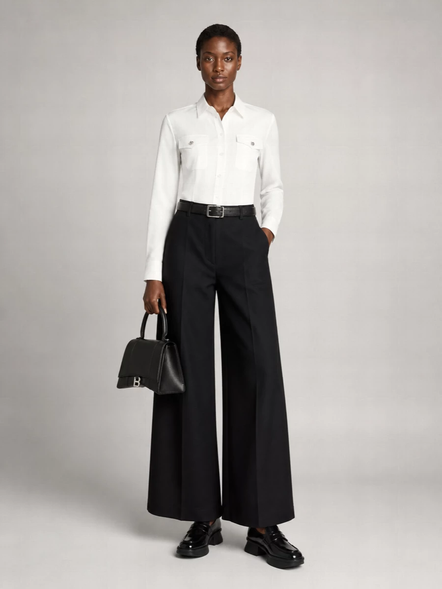 Prada Wide-Leg Jeans With Front And Back Pockets