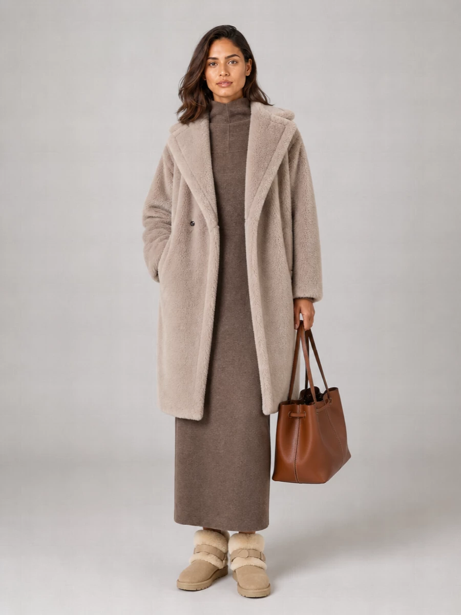 Max Mara alpaca wool silk coat