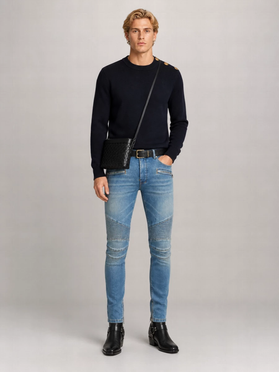 Balmain Denim Straight-Leg Jeans