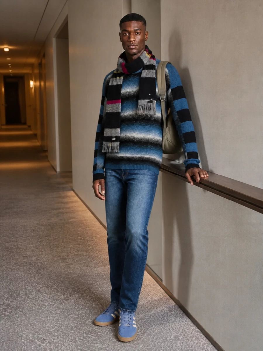 Paul smith striped sweater slim jeans adidas