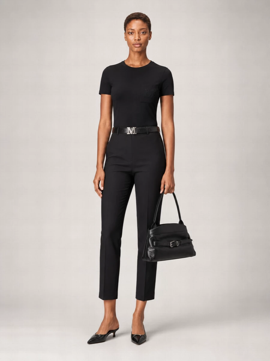 Max Mara Ribbed Crewneck Cotton T-Shirt