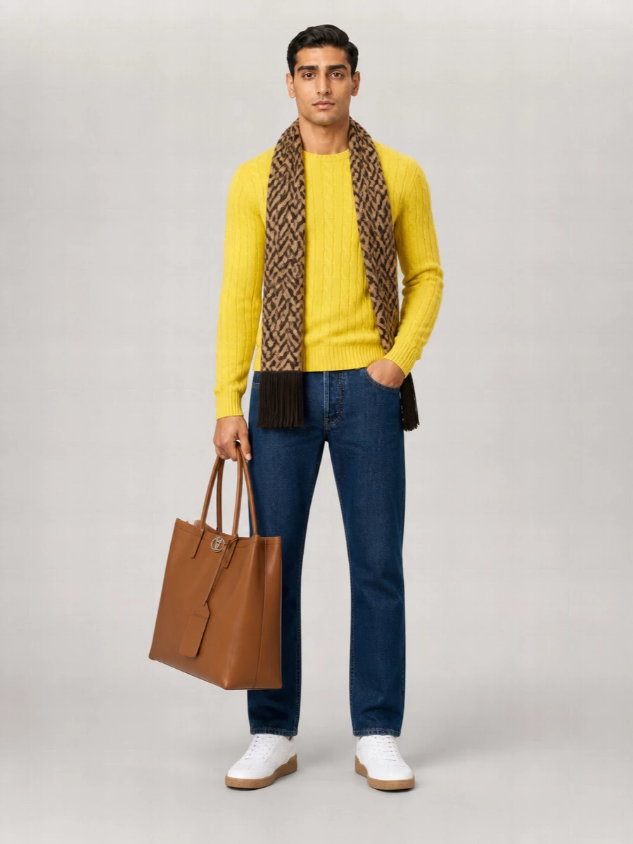 Valentino Cable-Knit Cashmere Crew-Neck Jumper