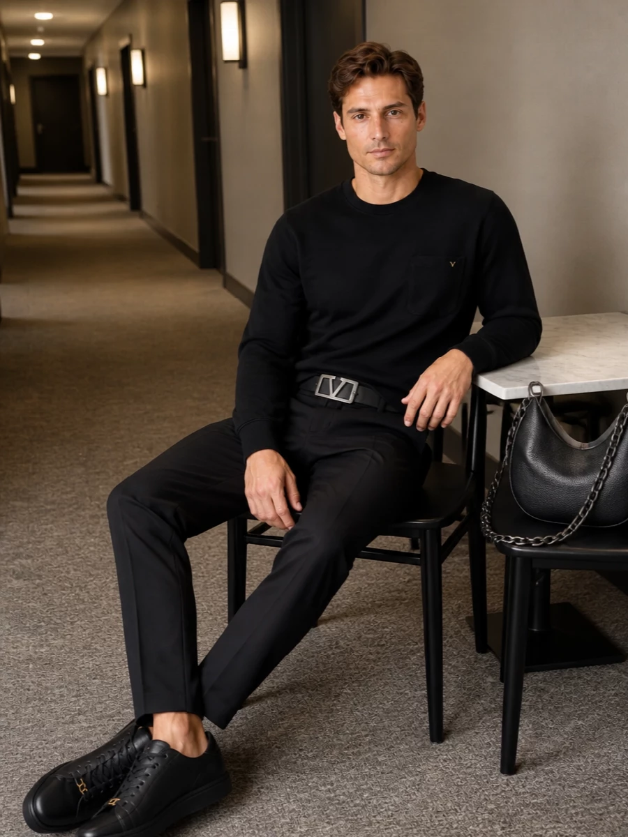 Valentino garavani black sweatshirt track pants