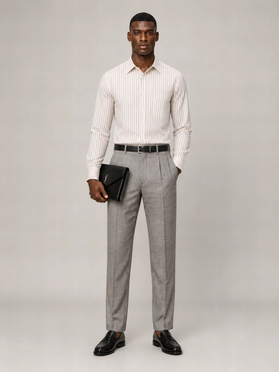 Saint Laurent Striped Cotton Poplin Shirt