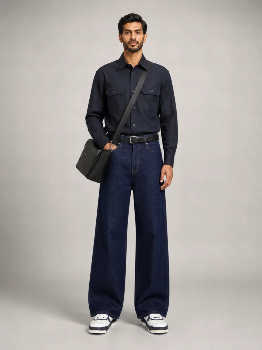 Gucci Denim Wide-Leg Jeans
