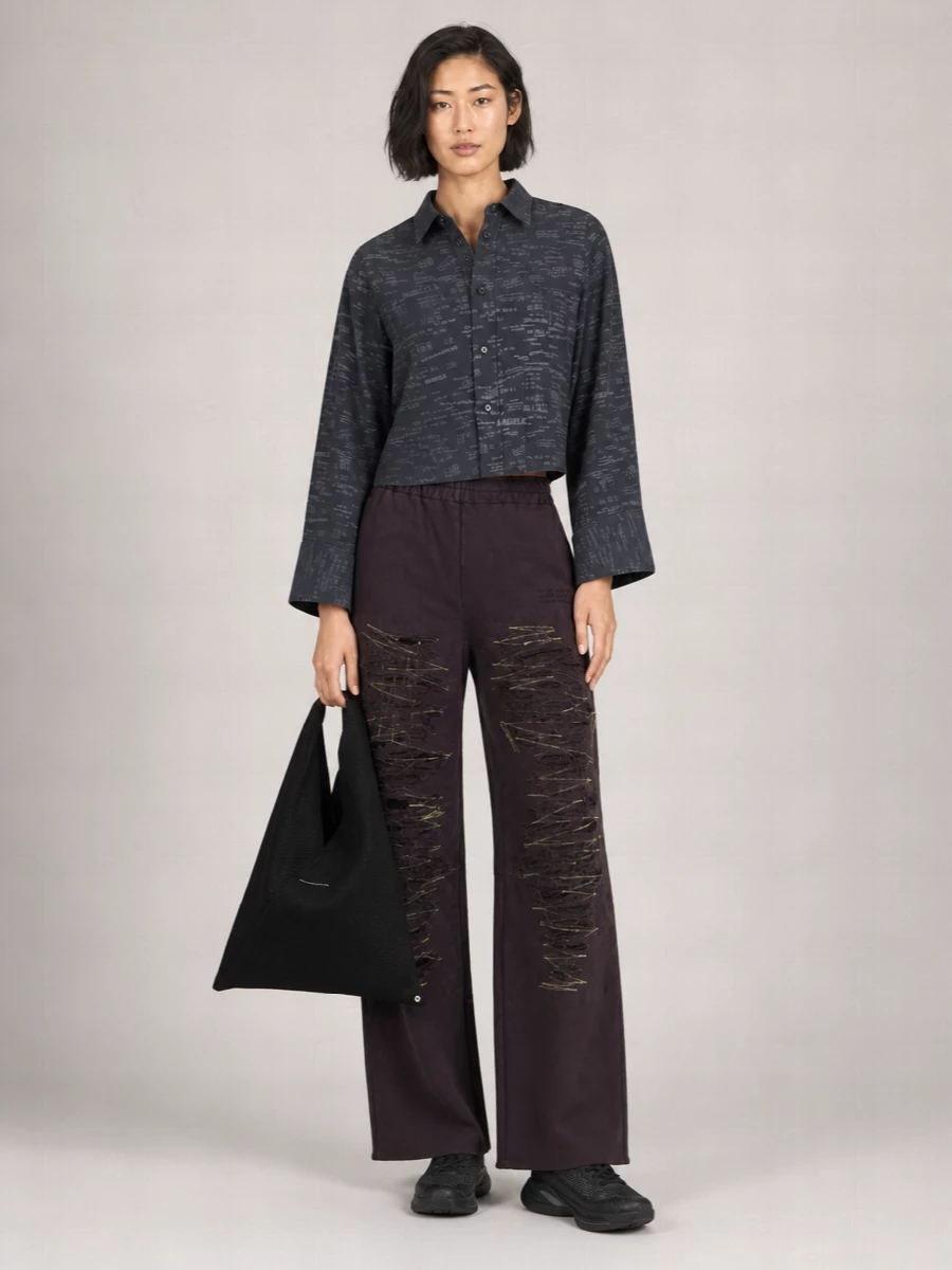 Mm6 Maison Margiela Cotton Wide-Leg Joggers