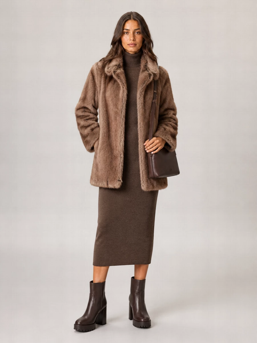 Pinko faux fur coat