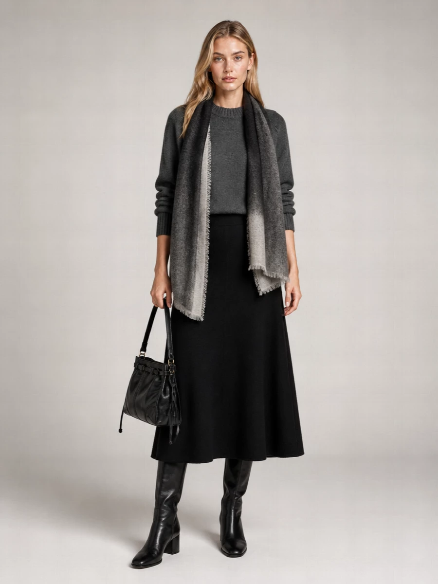 Extreme Cashmere Cashmere Flared Midi Skirt