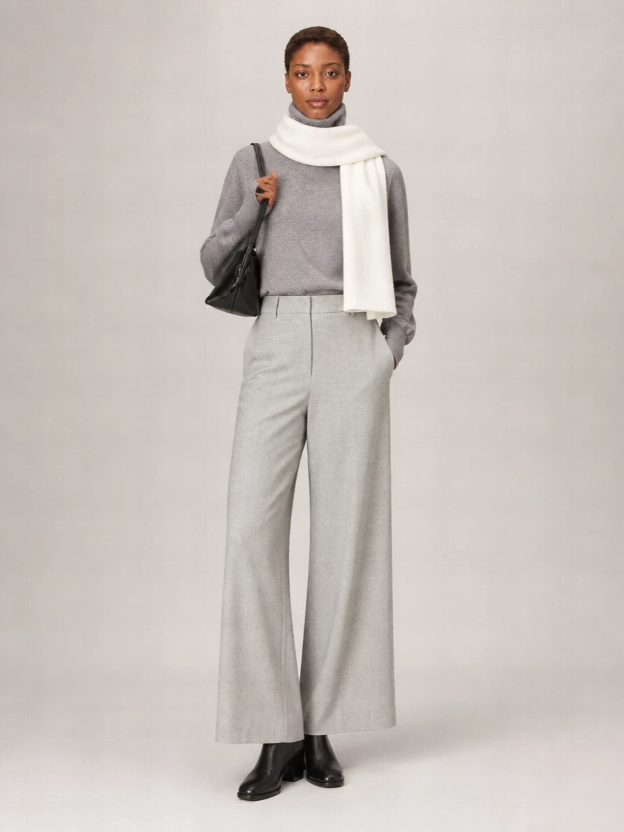 Haikure Virgin Wool High Neck Long Sleeve Jumper