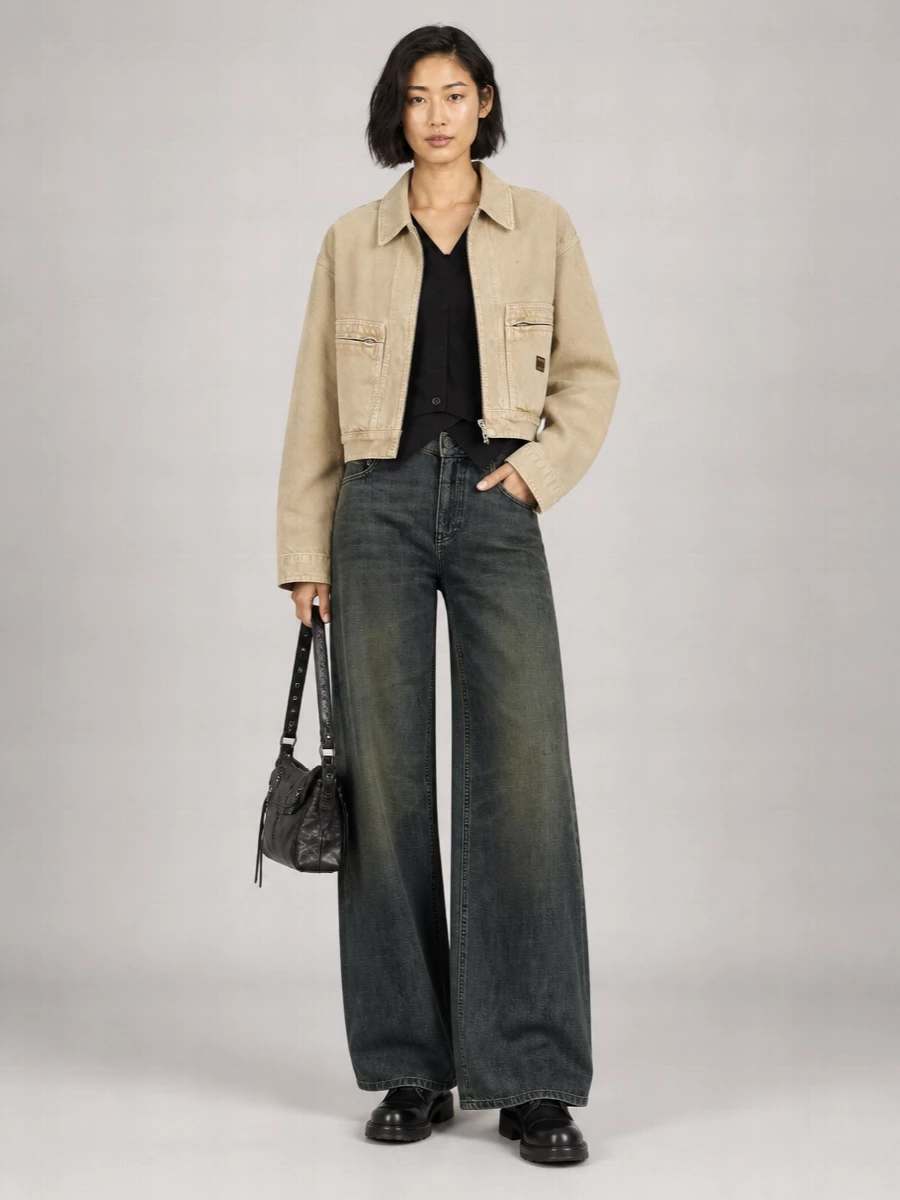 Balenciaga Denim Cropped Jacket
