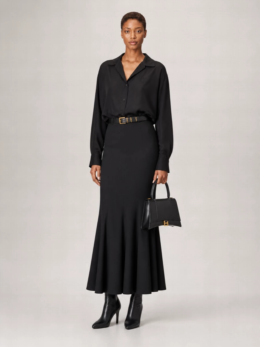 Balenciaga Lyocell Asymmetric One-Shoulder Shirt