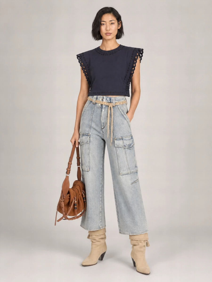 Isabel Marant Etoile Denim Wide-Leg Jeans