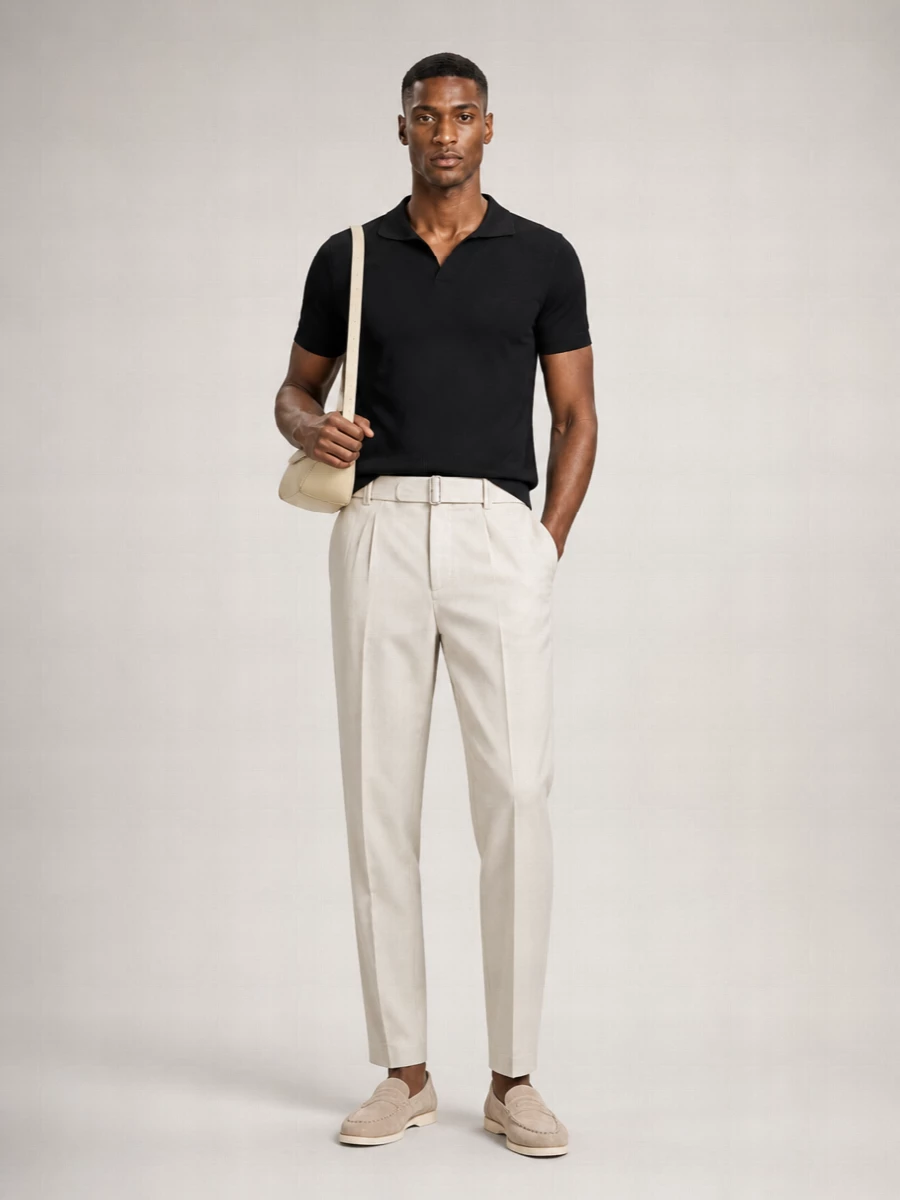 Lardini Linen Polo Shirt