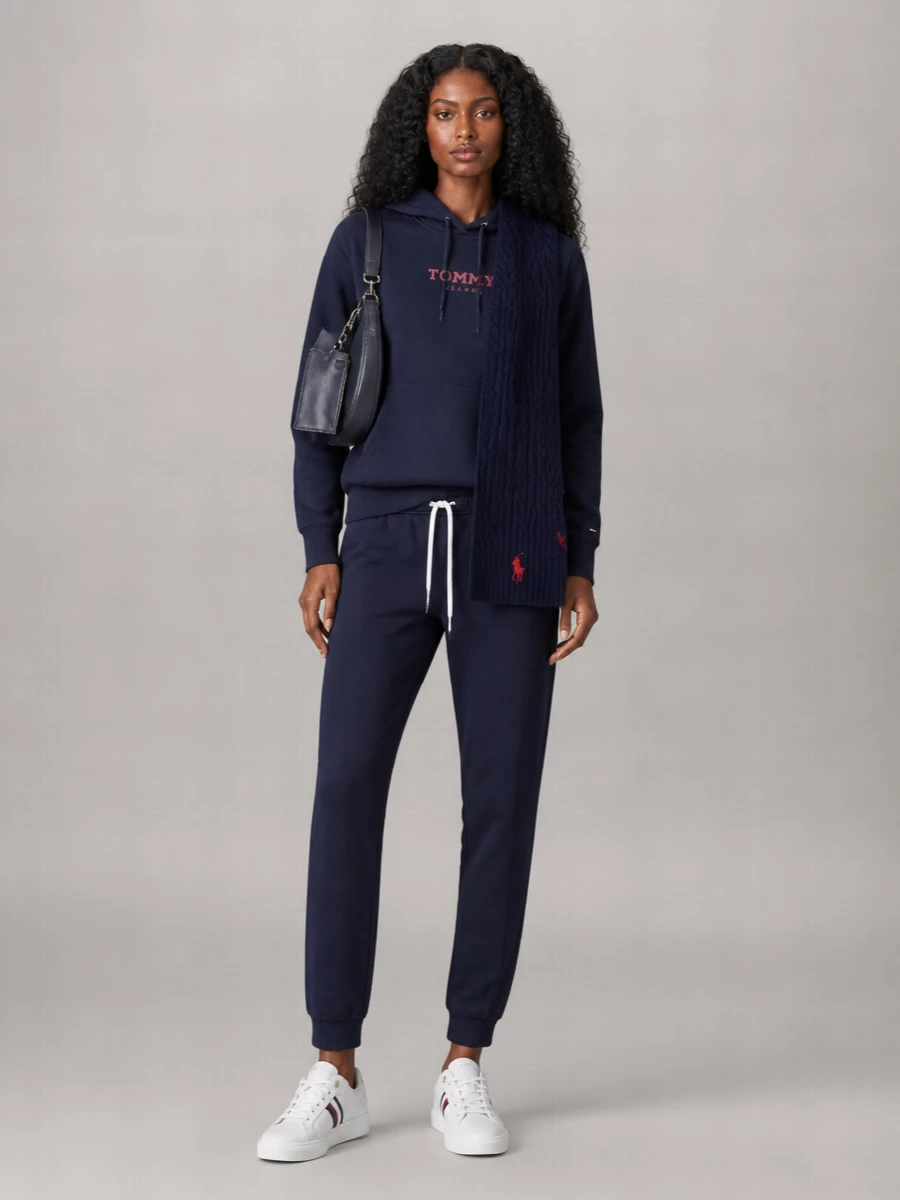 Polo Ralph Lauren Cable Knit Scarf Ribbed Edges