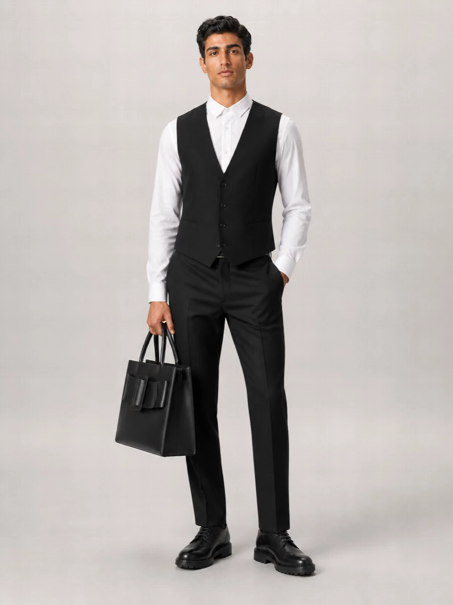 John Smedley Leather Tote Bag