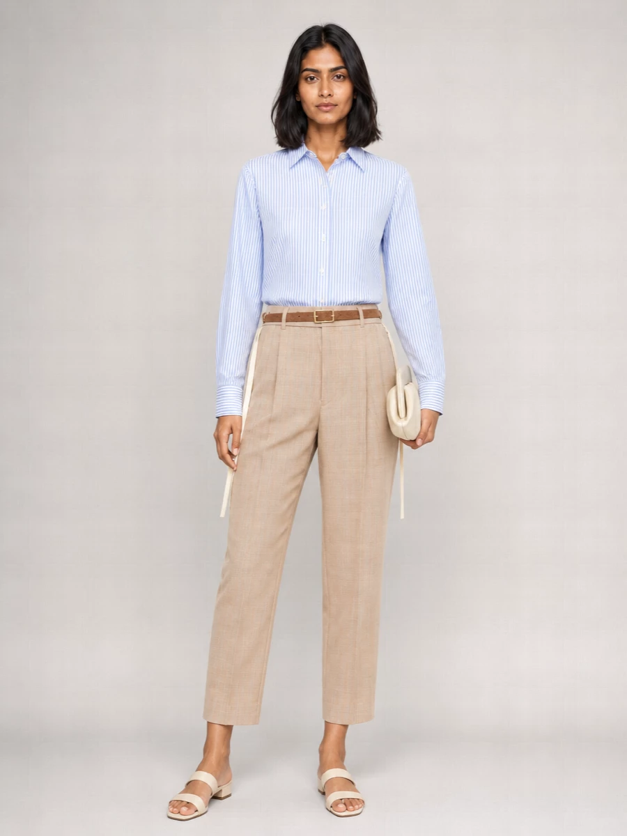 Needles Checked Cropped Trousers
