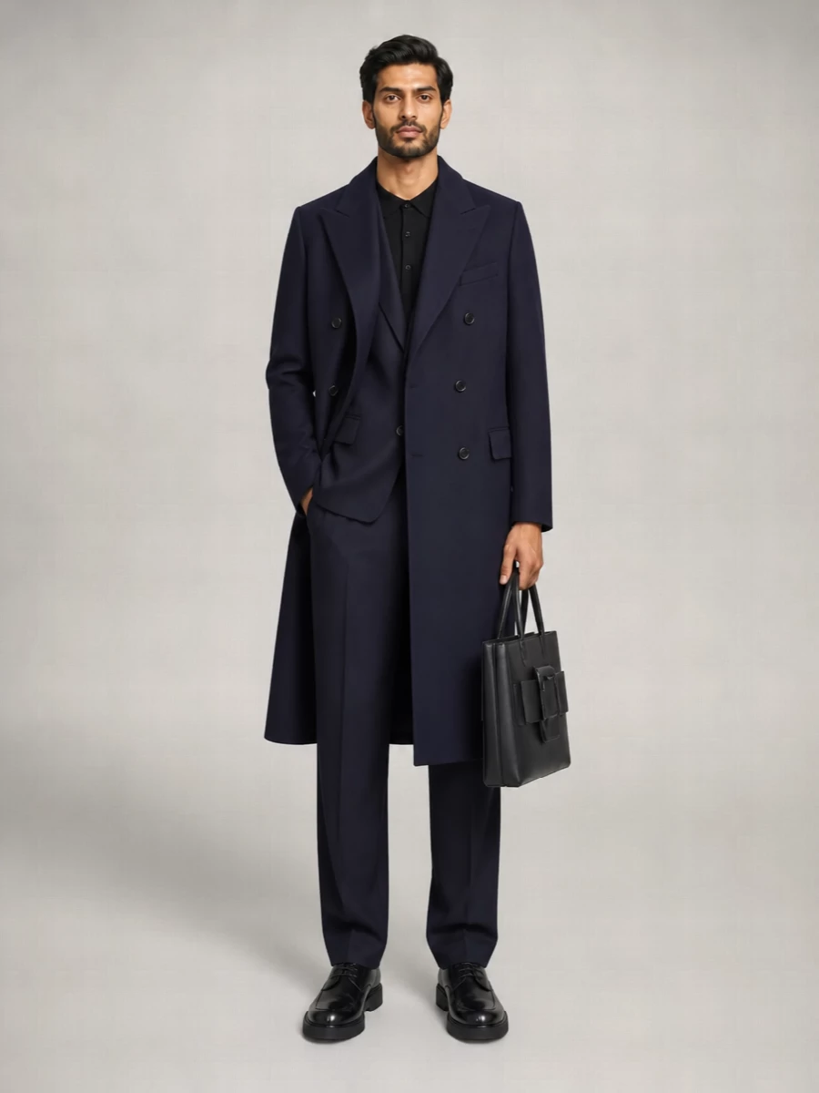 Dries Van Noten Wool Double Breasted Coat