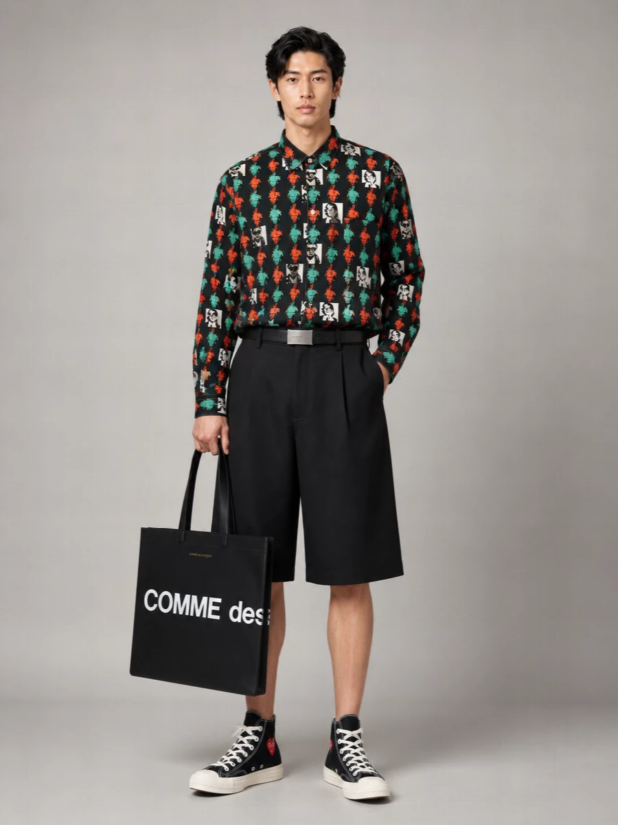 Comme Des Garçons Cotton Printed Shirt