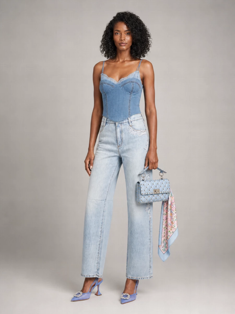 Ermanno Scervino Denim Bodice