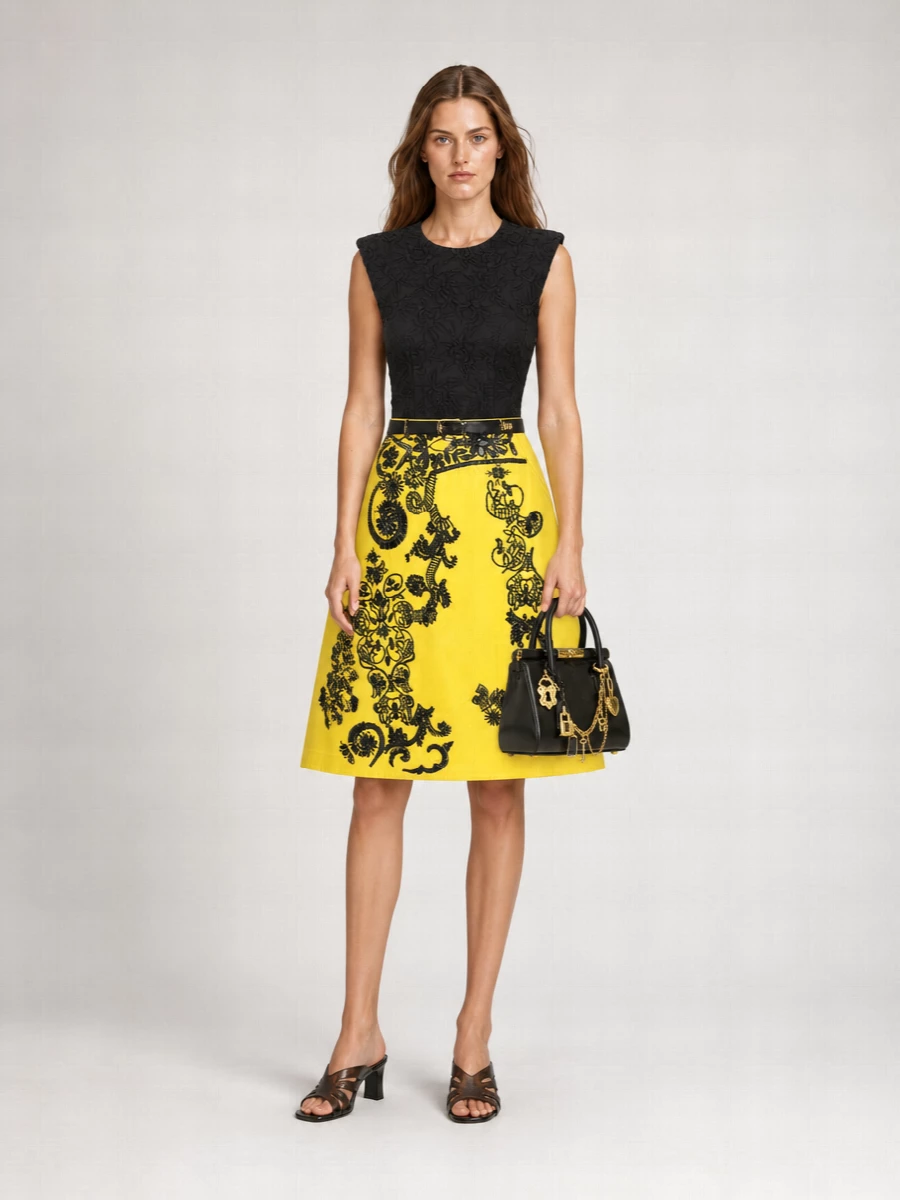Dries Van Noten A-Line Skirt