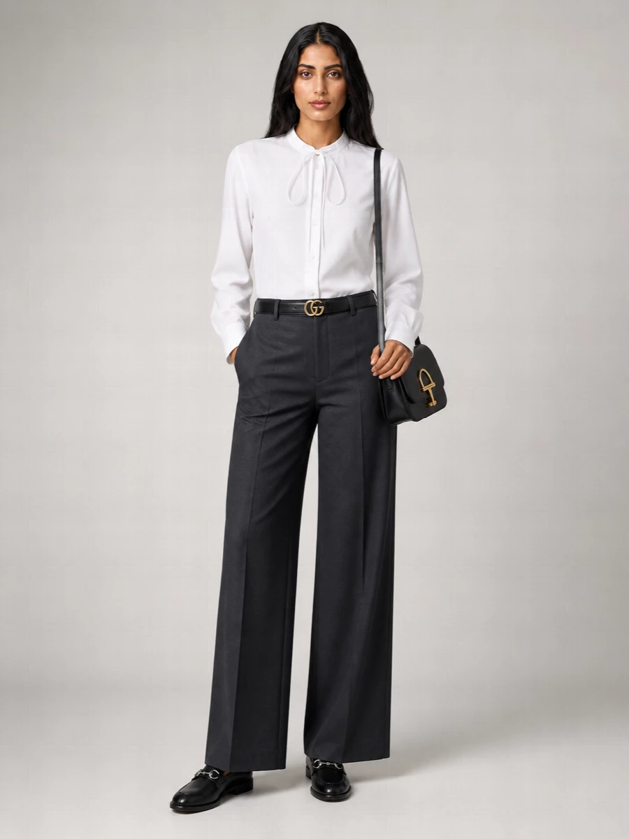 Gucci Wool Wide-Leg Trousers