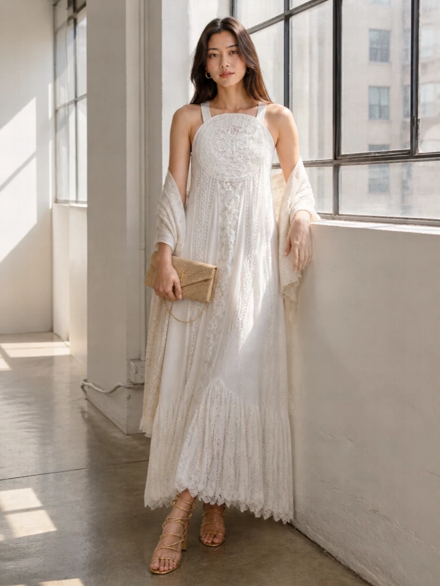 Loewe lace maxi saint laurent raffia clutch
