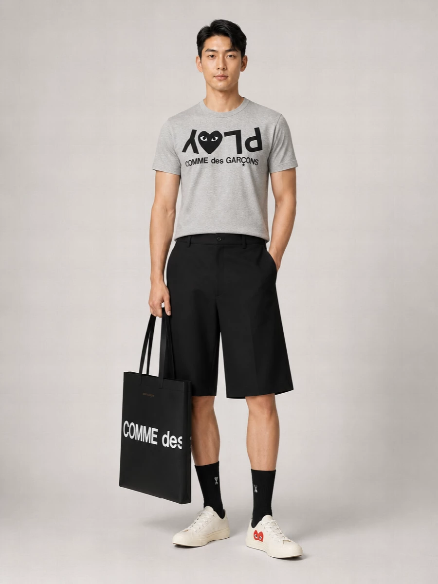 Comme Des Garçons Cotton Logo Print Short-Sleeve T-Shirt