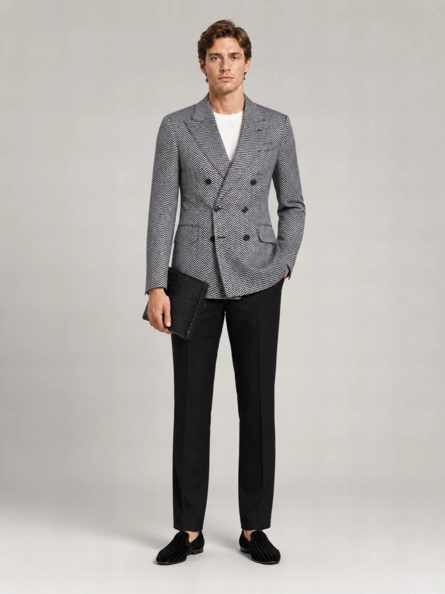 Tom Ford Wool Satin Striped Suit Jacket