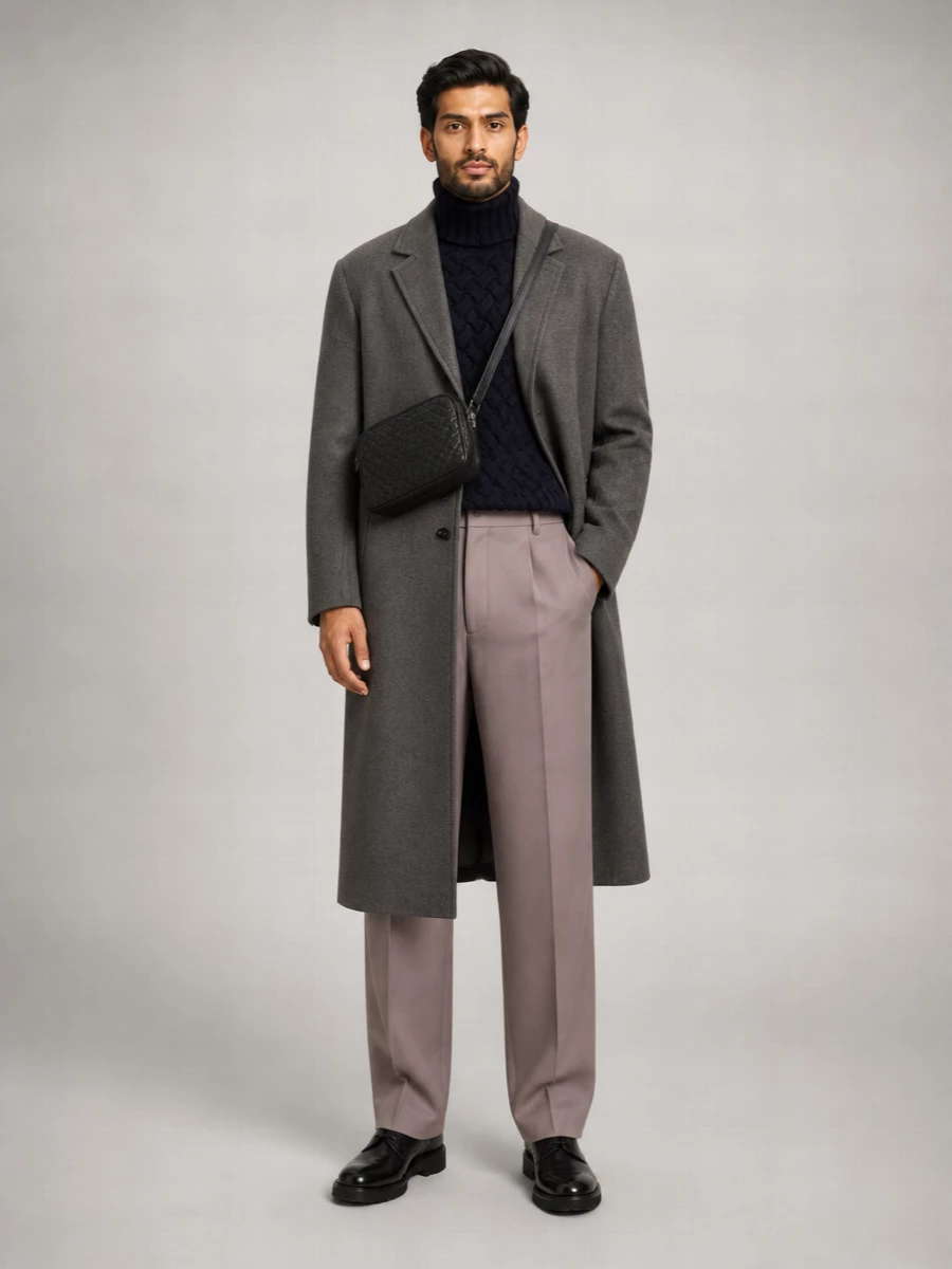Dries Van Noten Wool Double-Breasted Coat