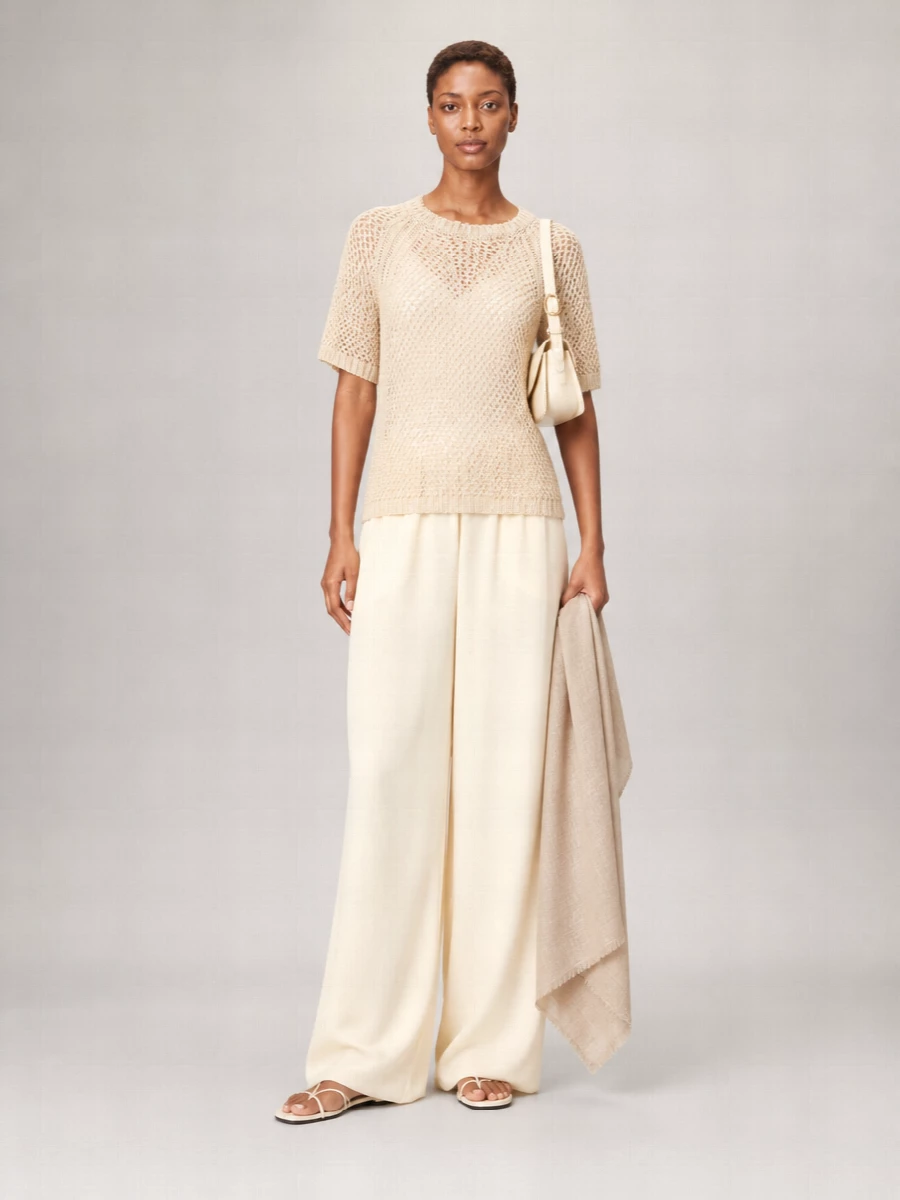 Fabiana Filippi Cotton Three Quarter Sleeve Sweatshirt