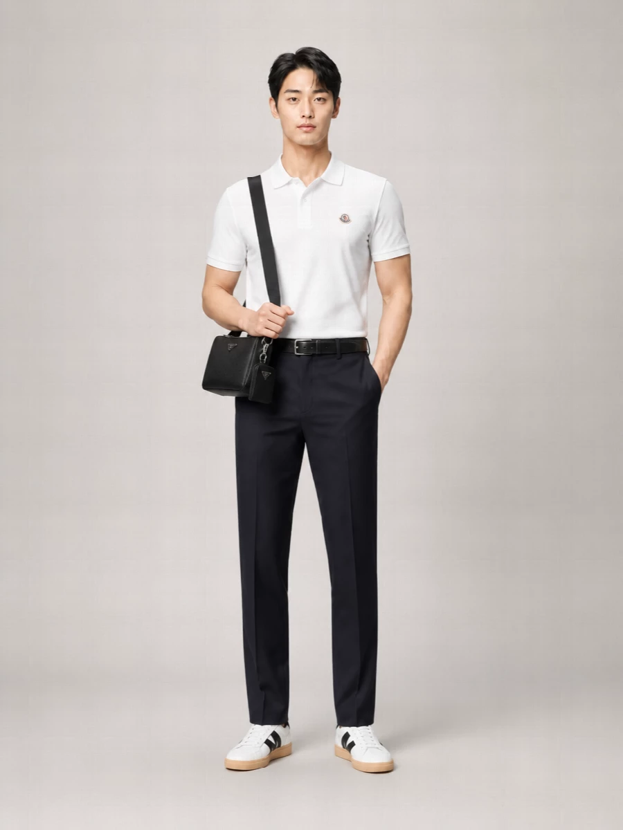 Moncler Cotton Short-Sleeve Polo Shirt