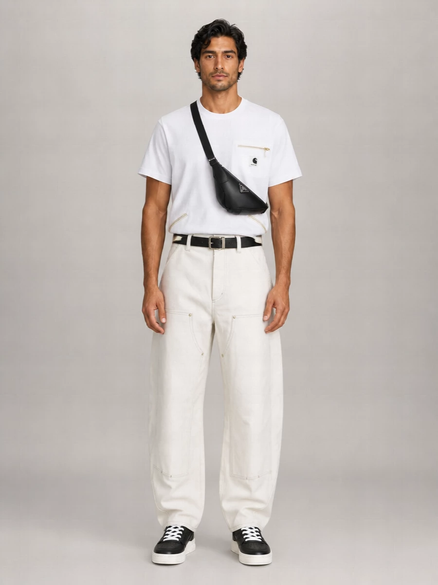 Sacai Cotton Crewneck T-Shirt