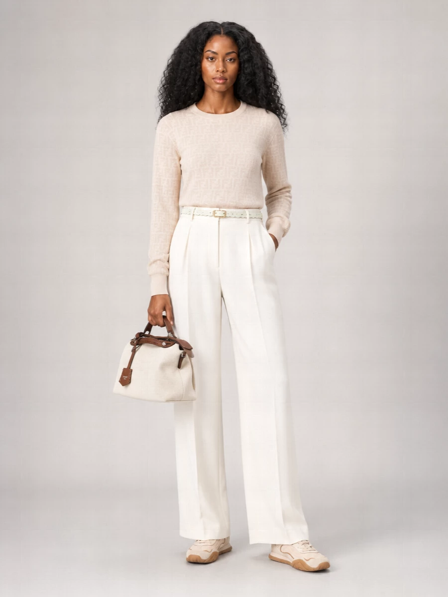 Fendi Wool Embroidered Sweater