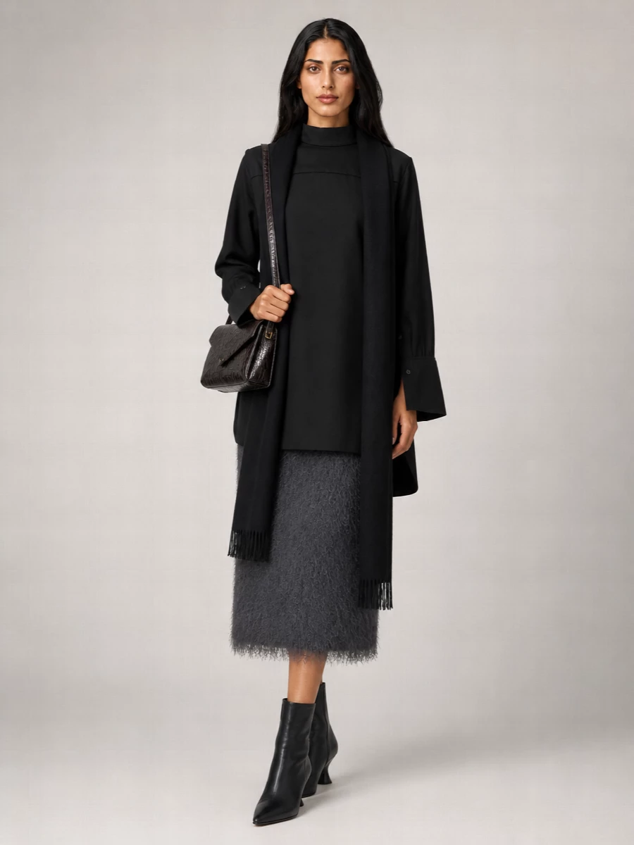 Dries Van Noten Fringed Midi Skirt