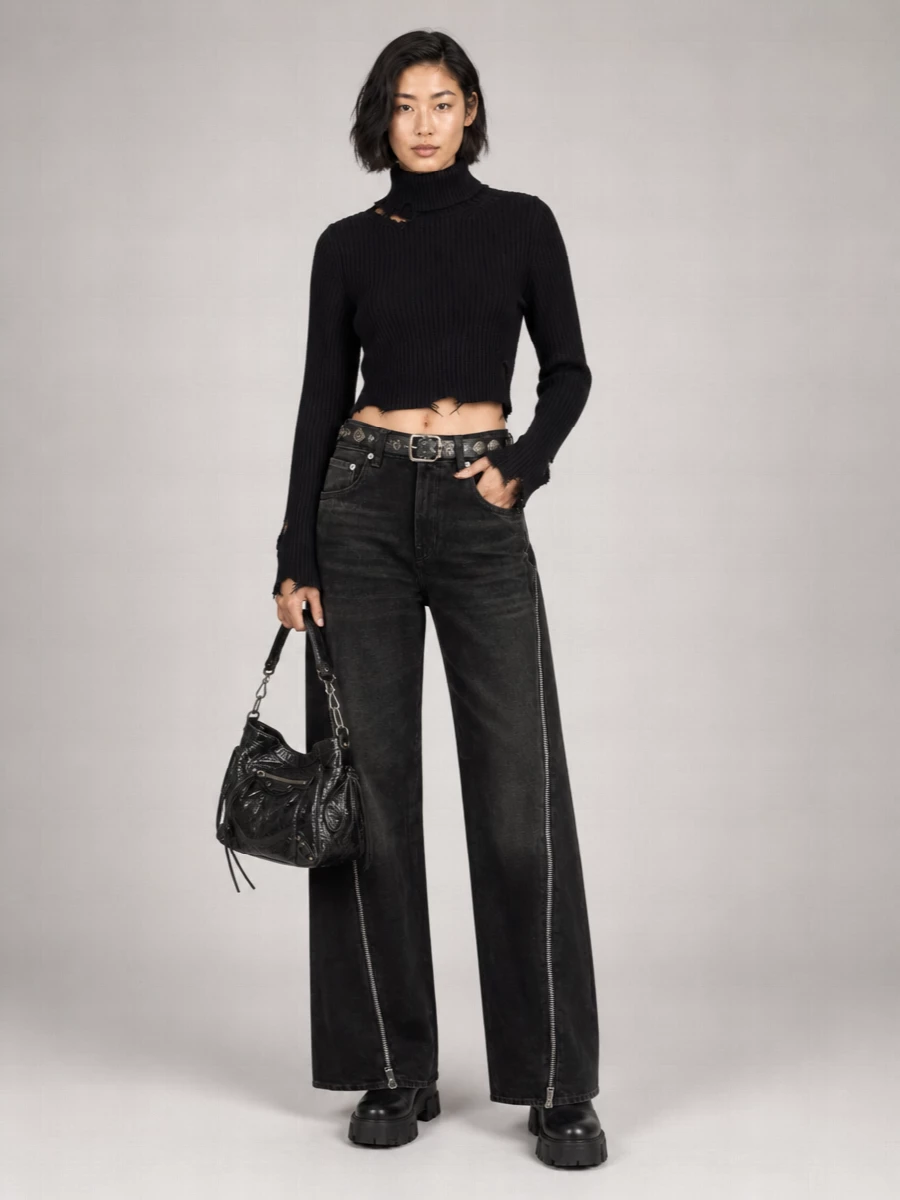 Haikure Denim High-Rise Wide-Leg Jeans