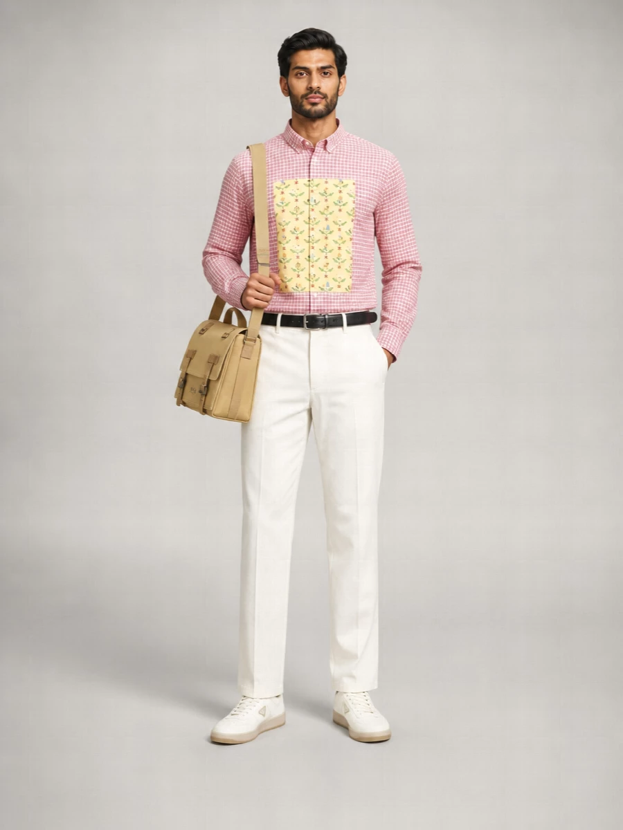 Prada Cotton Checked Printed Long-Sleeve Shirt