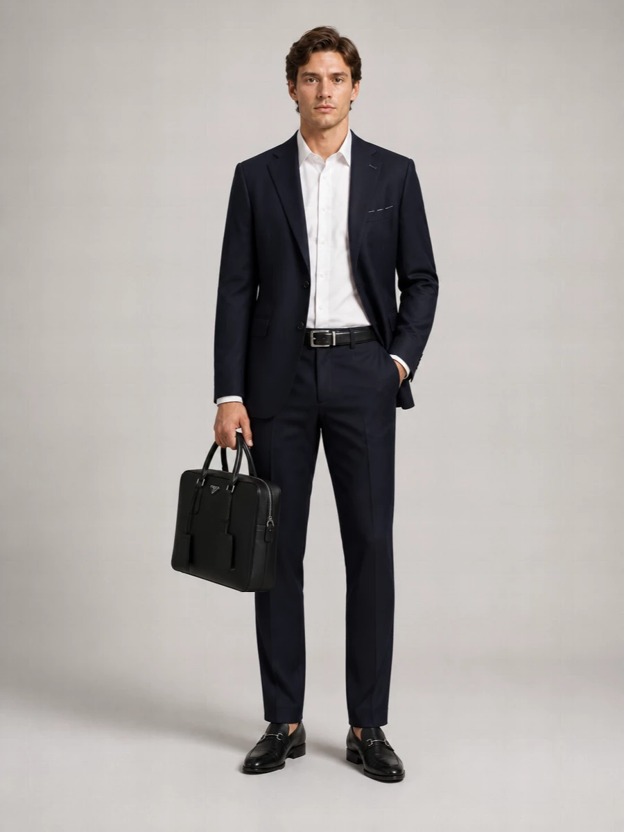 Eleventy Wool Silk Linen Slim-Fit Single-Breasted Suit