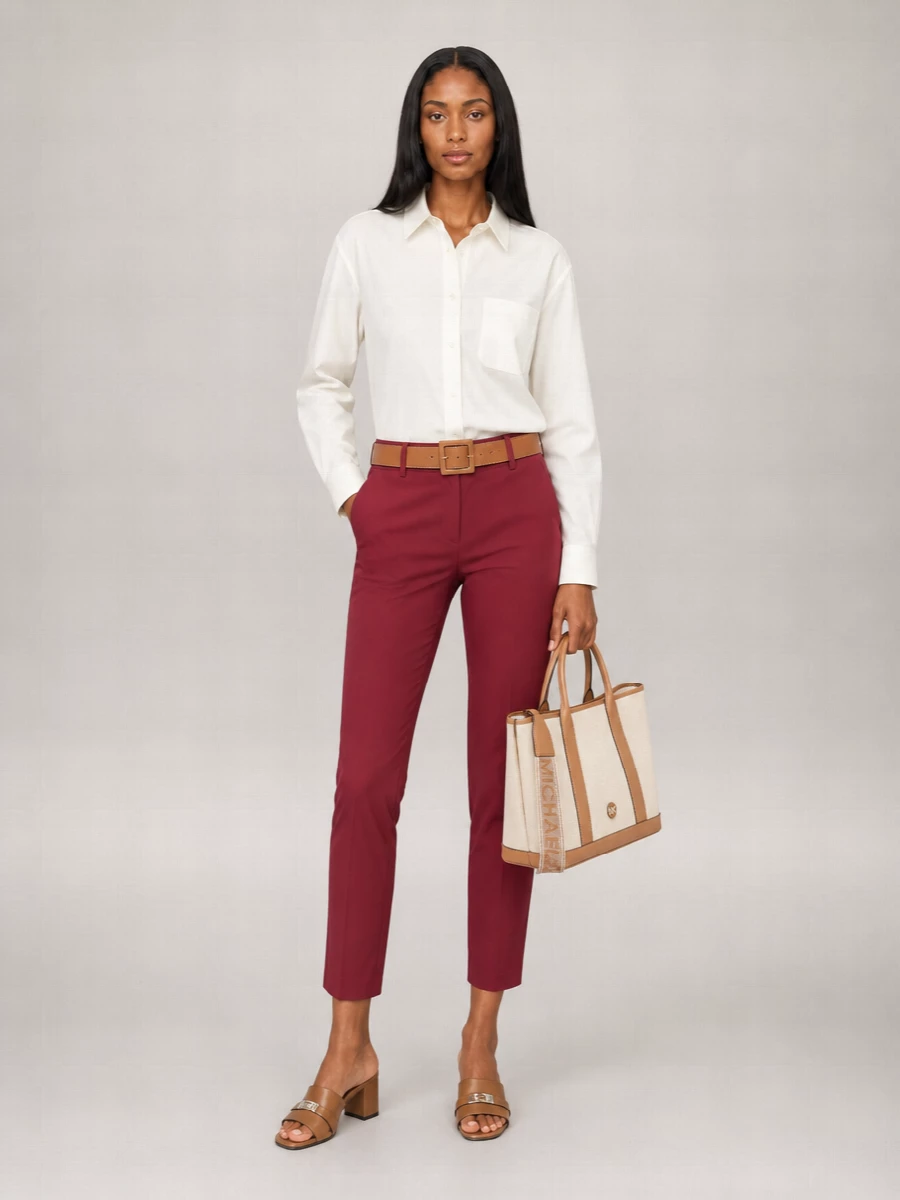 Weekend Max Mara Slim-Fit High-Rise Cropped Trousers