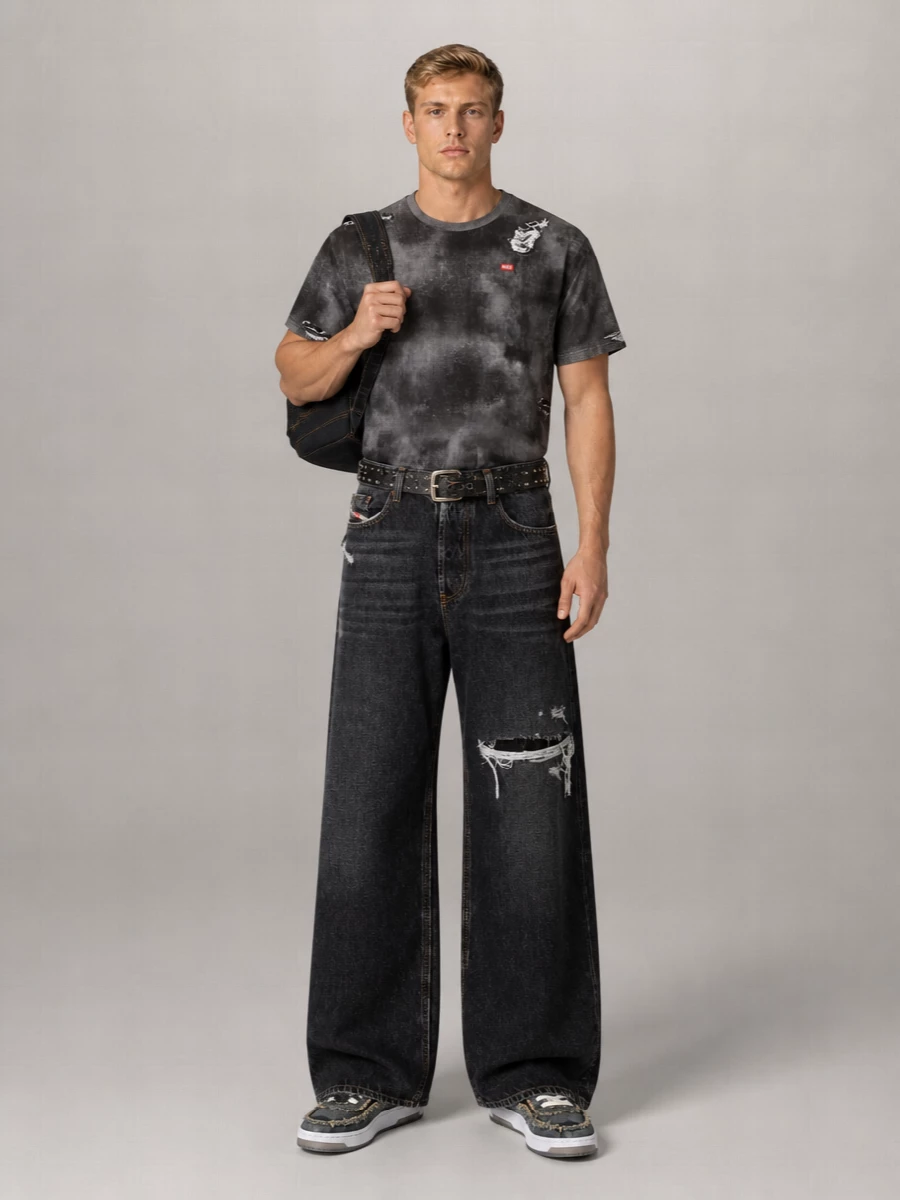 Diesel Denim Wide-Leg Jeans