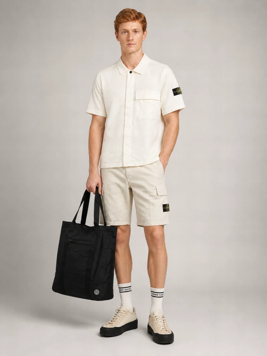 Stone Island Organic Cotton Cargo Shorts