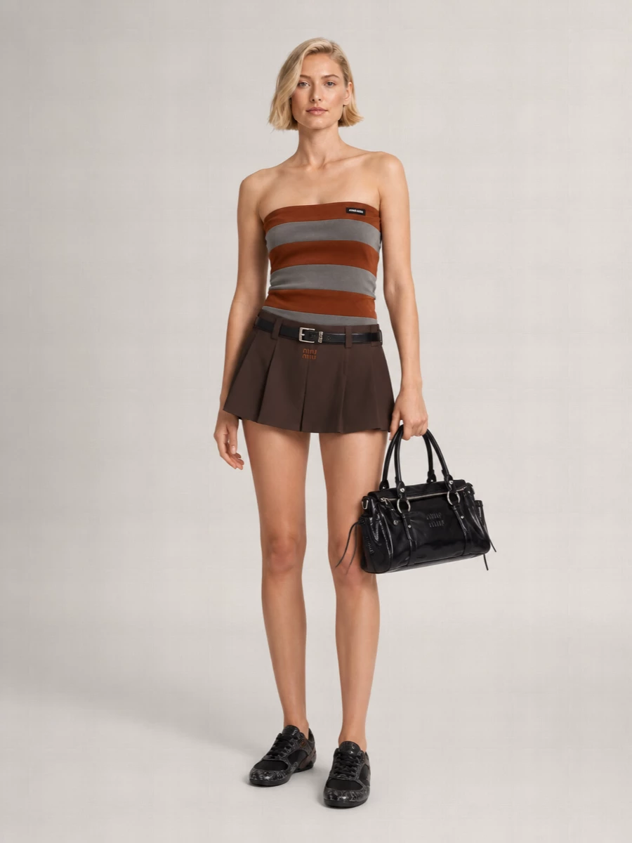 Miu Miu Arcadie Leather Shoulder Bag