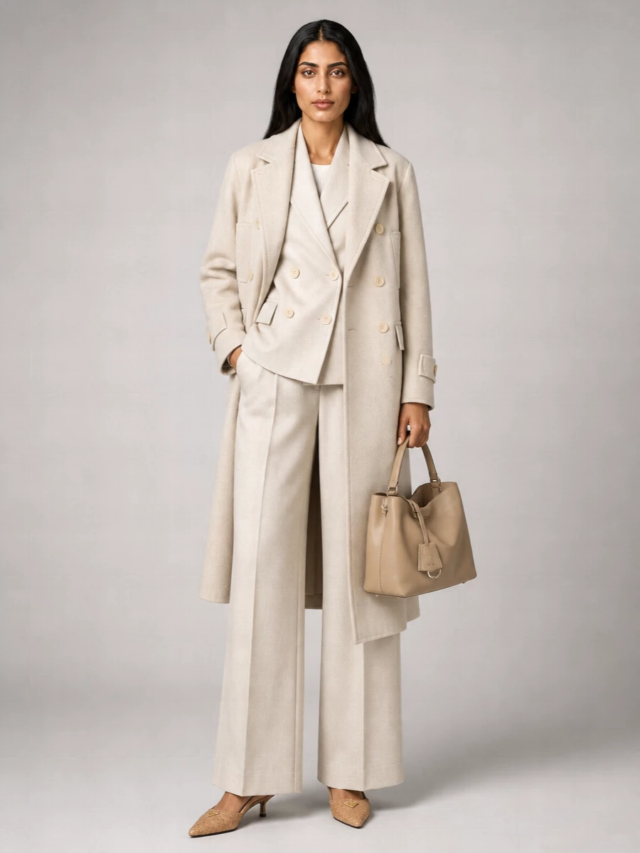 Max Mara Cashmere Virgin Wool Double-Breasted Coat