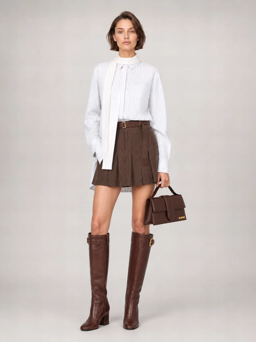 Sacai Pleated Midi Skirt