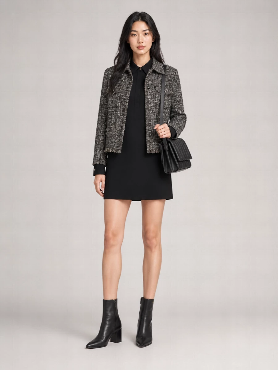 Semicouture Bouclé Single-Breasted Jacket