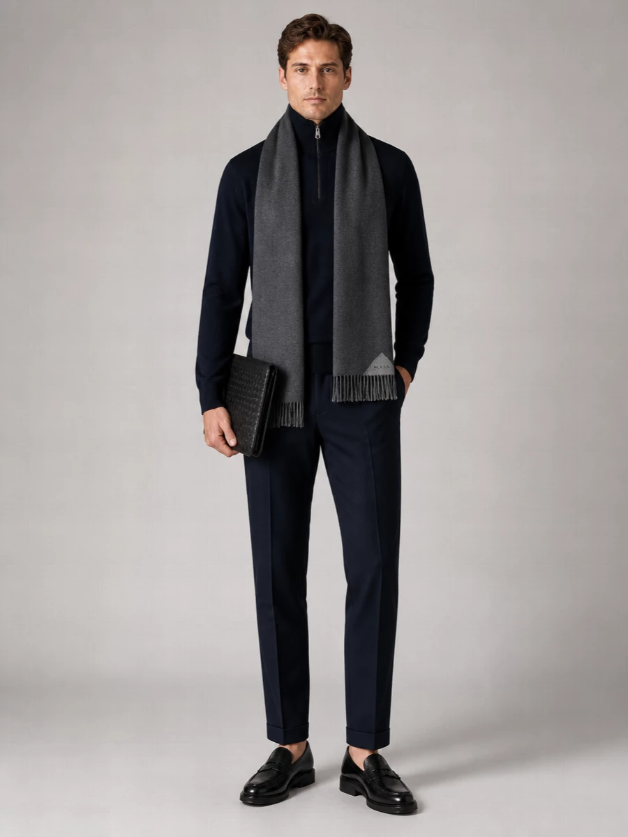 Paul Smith Merino Wool Zip Neck Sweater